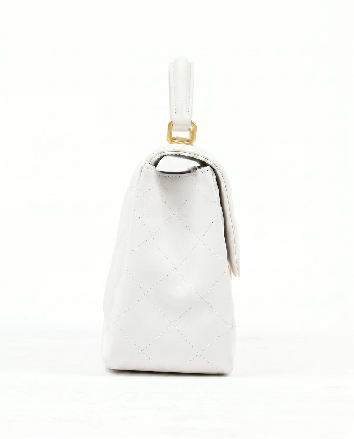 JUJU COUTURE Brooklyn Allure Napa Crossbody in white quilted leather – view 5