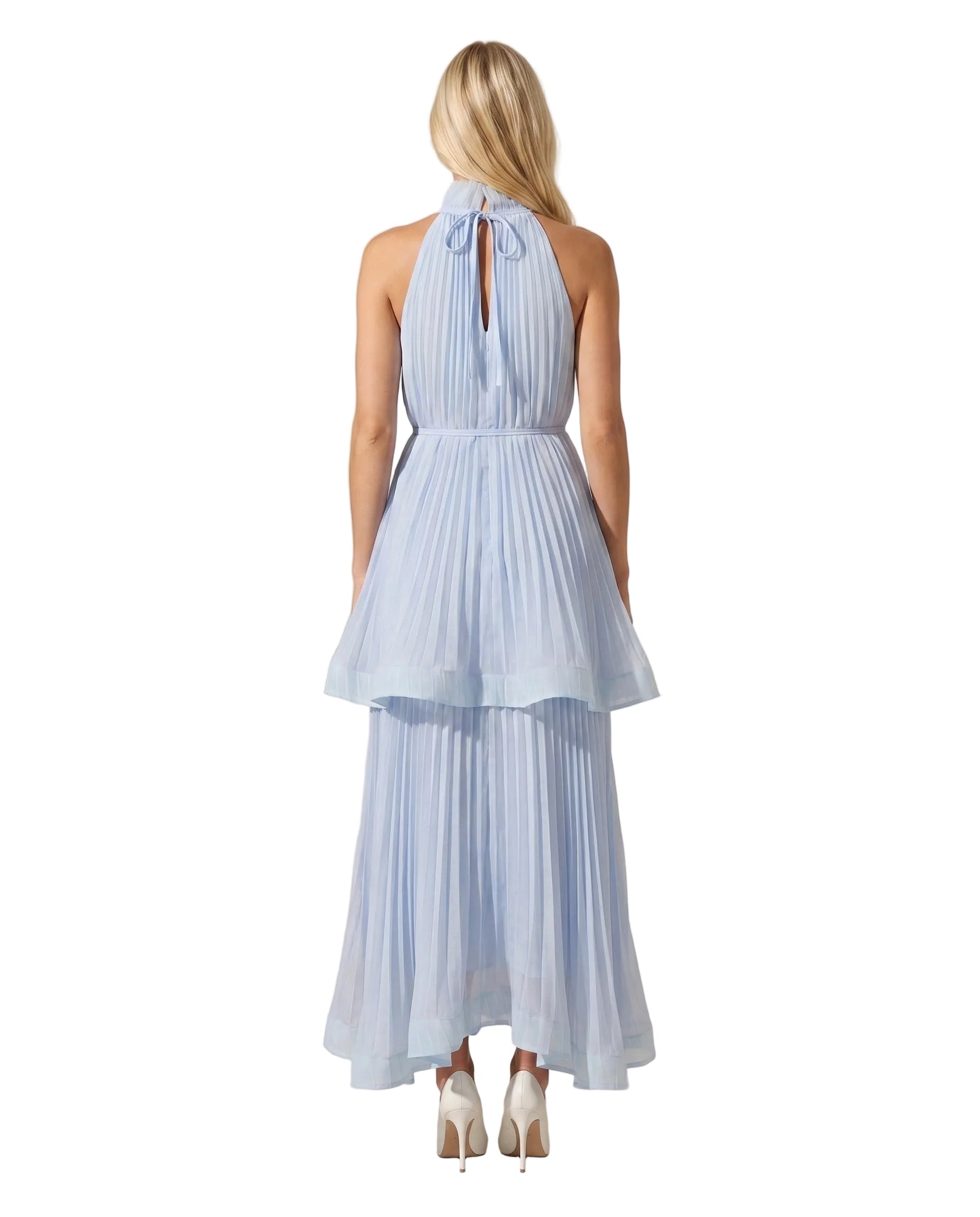 Vintage Polyester Sleeveless Maxi Dress
