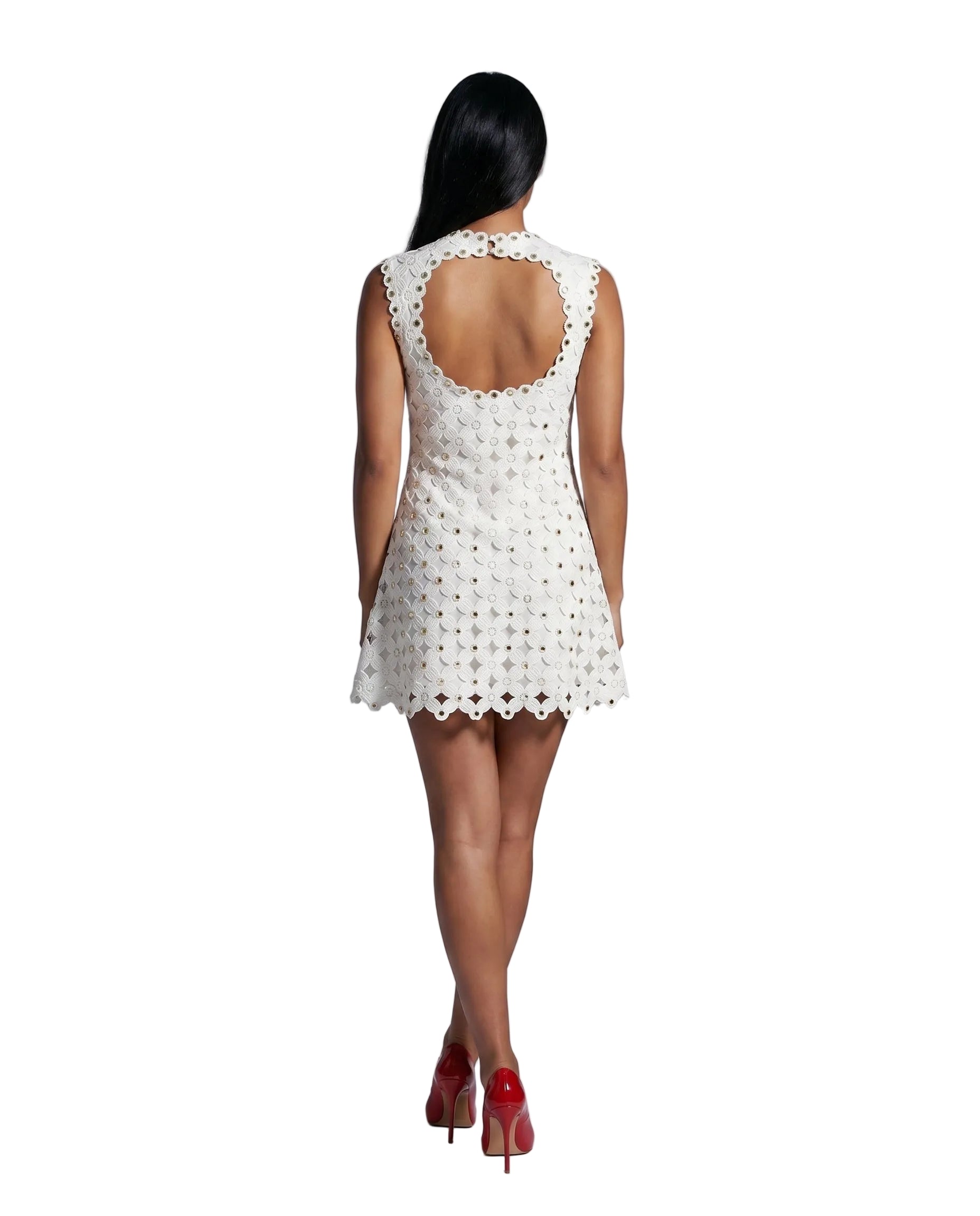 Solid Sleeveless A-Line Mini Dress